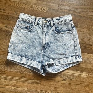 High waisted American Apparel shorts, acid wash